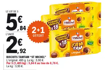 E.Leclerc Biscuits tamtam "st michel" offre