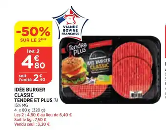 Idée burger classic tendre et plus