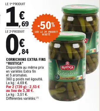 E.Leclerc Cornichons extra fins "rustica" offre