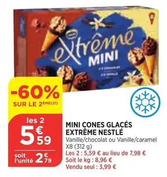 Bi1 Mini cônes glacés extrême nestlé offre