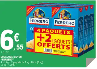 E.Leclerc Couscous moyen "ferrero" offre