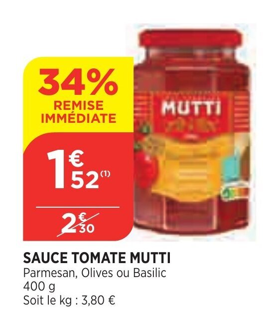 Promo Sauce tomate mutti chez Bi1