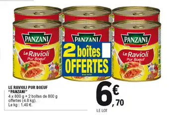 E.Leclerc Le ravioli pur boeuf "panzani" offre