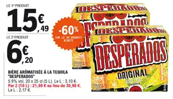 E.Leclerc Bière arômatisée à la tequila "desperados" offre
