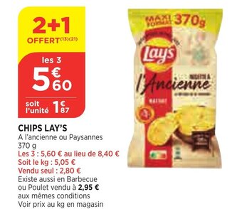 Bi1 Chips lay's offre