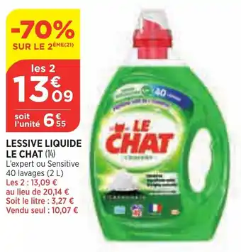 Bi1 LE CHAT lessive liquide offre