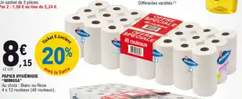 E.Leclerc Papier hygiénique "mimosa" offre