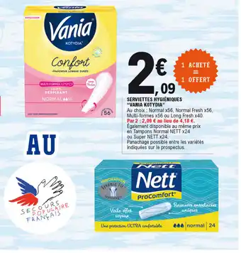 E.Leclerc Serviettes hygiéniques "vania kotydia" offre