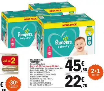 E.Leclerc Changes bébé "pampers" offre