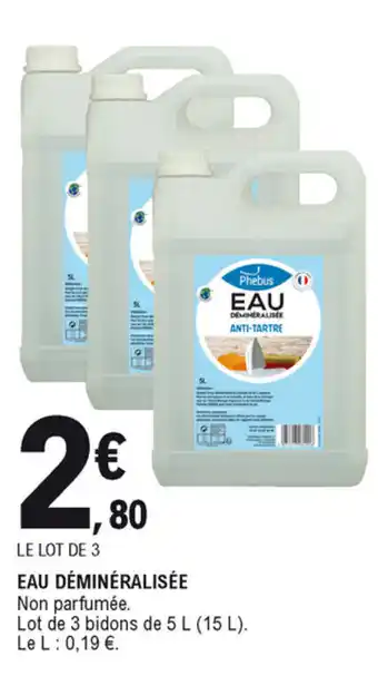E.Leclerc Eau déminéralisée offre