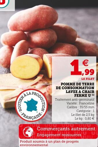 U Express U pomme de terre de consommation lavee a chair ferme offre