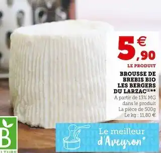 Les bergers du larzac brousse de brebis bio