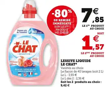 U Express Le chat lessive liquide* offre