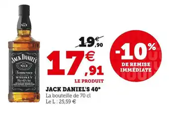 U Express Jack daniel's jack daniel's 40° offre