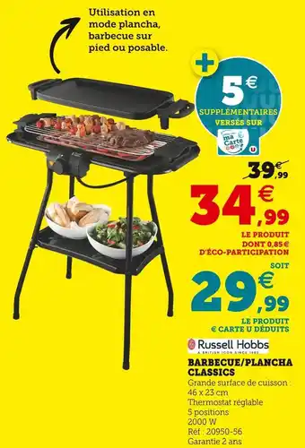 U Express Russell hobbs barbecue/plancha classics offre
