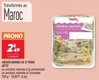 Netto Anchois marines ail et persil netto offre