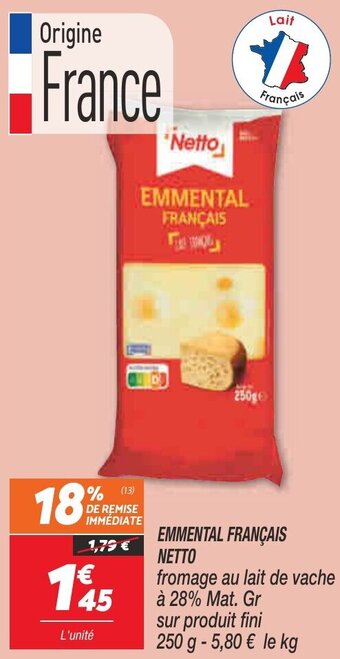 Netto Emmental français netto offre