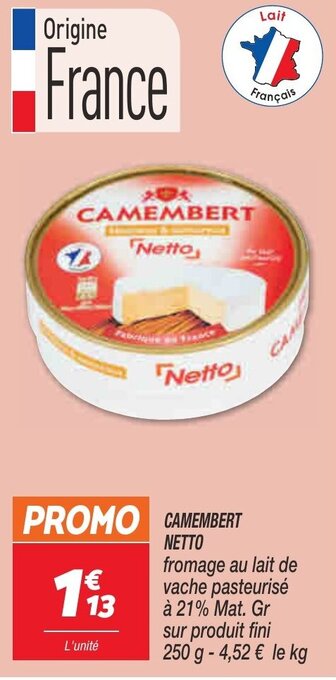 Netto Camembert netto offre