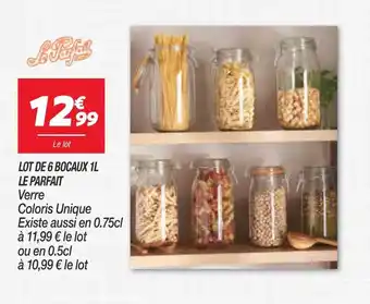 Lot de 6 bocaux 1L le parfait