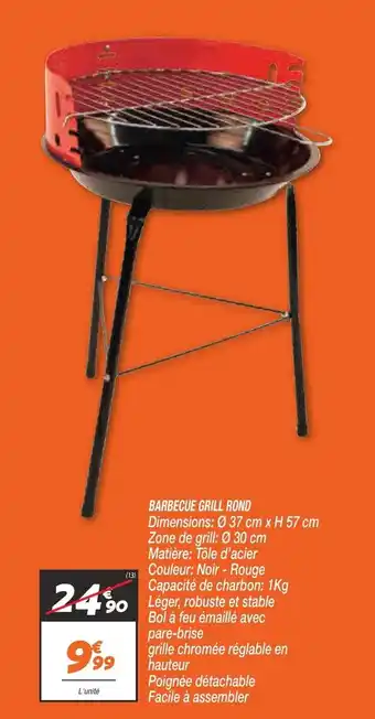 Netto Barbecue grill rond offre