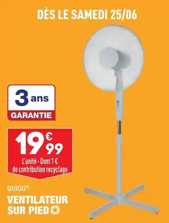 ALDI QUIGG ventilateur sur pied offre
