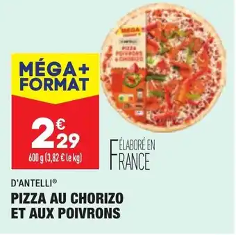 ALDI D'ANTELLI pizza au chorizo et aux poivrons offre
