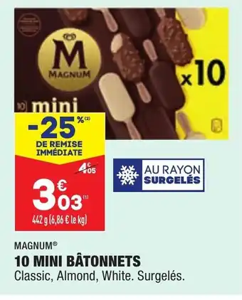ALDI MAGNUM 10 mini bâtonnets offre