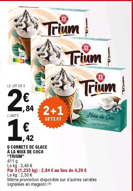 Promo 6 De Glace chez E.Leclerc