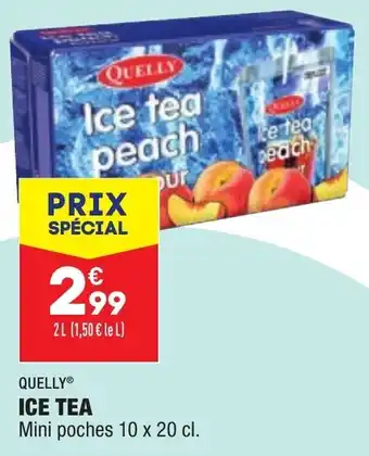 ALDI QUELLY ice tea mini poches offre