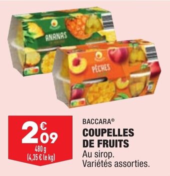 ALDI BACCARA coupelles de fruits offre