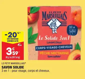 ALDI LE PETIT MARSEILLAIS savon solide offre