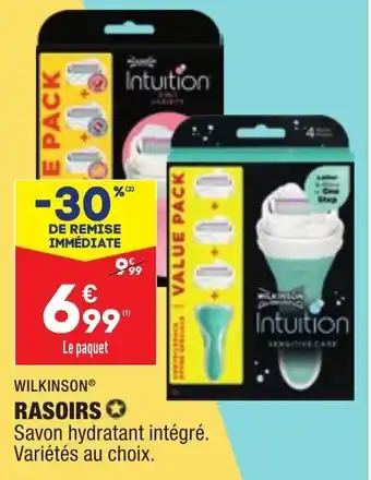 ALDI WILKINSON rasoirs offre