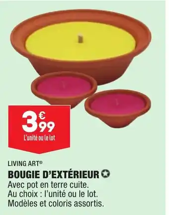 ALDI LIVING ART bougie d'extérieur offre