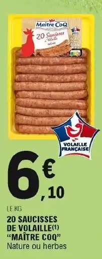 20 Saucisses De Volaille