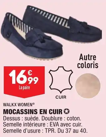 ALDI WALKX WOMEN mocassins en cuir offre