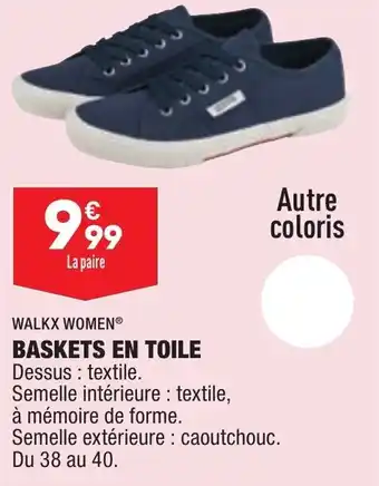 ALDI WALKX WOMEN baskets en toile offre