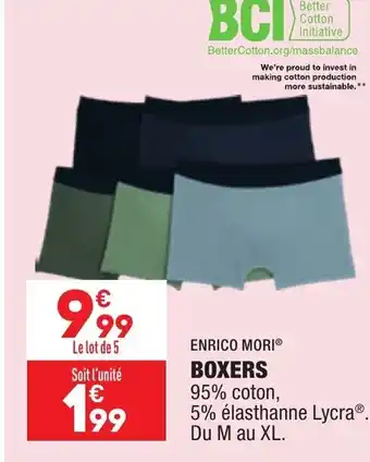 ALDI ENRICO MORI boxers offre