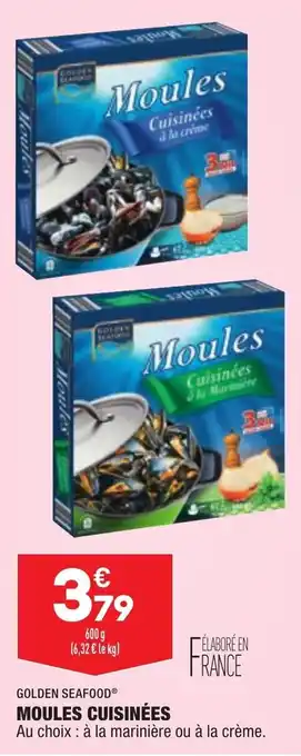 ALDI GOLDEN SEAFOOD moules cuisinées offre