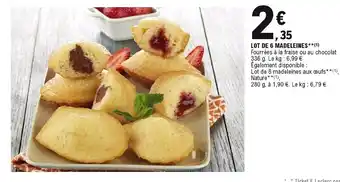 E.Leclerc Lot De 6 Madeleines offre