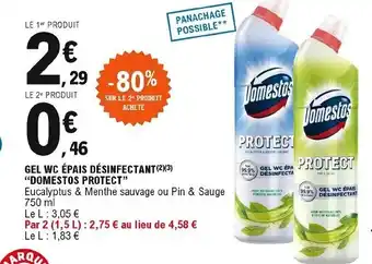 E.Leclerc Gel Wc épais Désinfectant offre
