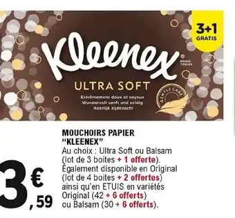 E.Leclerc Mouchoirs Papier Kleenex offre