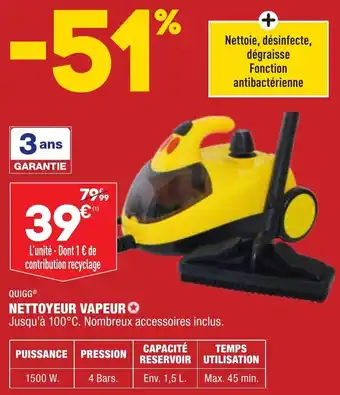 ALDI QUIGG nettoyeur vapeur offre