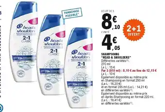 E.Leclerc Shampooing Head& Shoulders offre