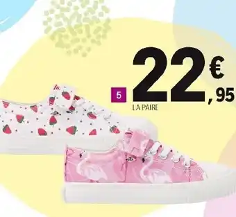 E.Leclerc Baskets Toile Fille offre