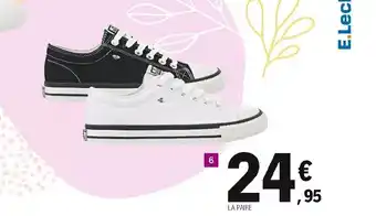 E.Leclerc Baskets Toile Femme Ou Homme offre
