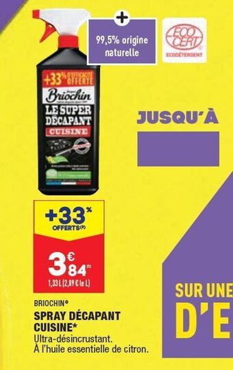 ALDI Spray decapant cuisine offre