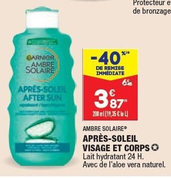 ALDI Apres-soleil visage et corps offre