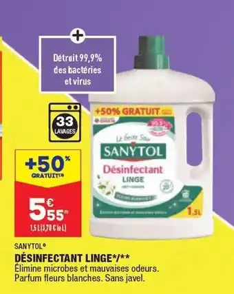 Désinfectant linge