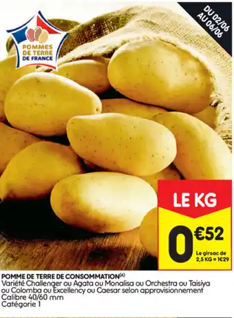 Leader Price Pomme de terre de consommation offre