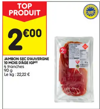 Leader Price Jambon sec d'Auvergne offre